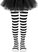 1 x RAW Customer Returns Striped tights for women. Black Tights With White Stripes Or. Taya s tights for Halloween costumes. Accessories Or Additions To Costumes. - RRP €8.99