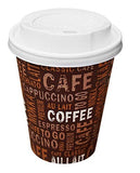 1 x RAW Customer Returns Gastro-Bedarf-Gutheil 100 coffee cups cardboard 300ml 12oz paper cups disposable cups DISPOSABLE Coffee to go 0.3 L top cup with lid in white - RRP €18.67