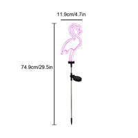 1 x RAW Customer Returns Tongdejing 2pcs pack Flamingo Lights Solar Powered LED Lights Landscaping Neon Lights Outdoor Decoration for Party Yard Garden Size 2pcs  - RRP €20.4