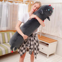 1 x Brand New Mewaii Cuddly Toy Kawaii 50CM Cat Plush Pillow Black Stuffed Toys Long Kitten Plush Toy Stuffed Animal Toy Cuddly Pillow Gift Plush Pillow - RRP €16.13