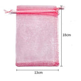 25 x Brand New jijAcraft Organza Gift Bags 13x18cm, 100PCS Organza Bags for Wedding Favors, Jewelry and Sweets Pink  - RRP €324.75