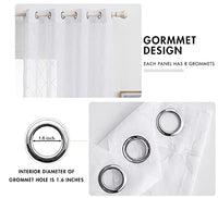 1 x RAW Customer Returns MIULEE Voile Morocco Curtain Sheer with Eyelets Transparent Look Curtains Eyelet Curtain Living Room Window Curtain Airy Translucent Decorative Curtain for Bedroom Set of 2 160 x 140 cm H x W White - RRP €21.42