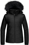 1 x RAW Customer Returns Skieer Waterproof Ski Jacket Winter Snow Coat Windproof Hooded Rain Jacket Women Black M - RRP €71.21