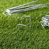 1 x RAW Customer Returns Tebery 200 pieces ground anchor made of steel wire for weed control fabric tent nail, anti-rust, 150 mm long, 30 mm wide, 3 mm for securing nets, groundsheets, wire mesh, weed control fabric - RRP €25.99