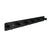 1 x RAW Customer Returns Black hook rail, wall hooks self-adhesive screws, coat rack coat hooks with 6 hooks, coat hooks wall for hat scarves handbags, towel hooks - RRP €17.99