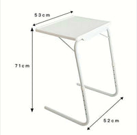 2 x RAW Customer Returns Folding and Compact Side Table Adjustable Table with 6 Heights and 3 Tilt Angles, Lightweight and Multifunctional Holds up to 25kg Ideal for eating, studying, working and more Easy transport - RRP €51.52