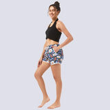 1 x RAW Customer Returns LARGERED 2 Pack Swim Shorts Women s Summer Short Swim Trunks Quick-drying Swim Shorts UV Protection Beach Shorts Sports Pants Training Pants Yoga Pants With Pocket and Elastic Band, Black Flowers, M - RRP €35.21