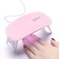 1 x RAW Customer Returns BAQI Mini UV LED Nail Lamp, Portable 6W USB Nail Dryer, Polish Curing LED Manicure Tool, Gel Light Mouse Shape Pocket Nail Art Tool for Home and Salon, Pink - RRP €6.04