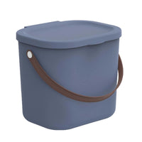 1 x RAW Customer Returns Rotho Albula Storage Container with Lid 6L Storage System Storage Box with Handle Made of Recycled Plastic Storage BPA-Free Dark Blue  - RRP €12.75