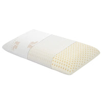 1 x RAW Customer Returns Royalisneeo 100 Talalay Natural Latex Pillow, Medium Support Bed Pillow Helps Relieve Pressure, Perfect Package Removable Cotton Cover for Back, Stomach and Side Sleepers 72 40 13cm  - RRP €63.52