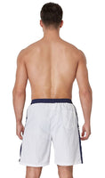 1 x Brand New JustSun Swim Shorts Men Swimming Trunks Men Long Quick-drying Swimming Shorts Men Beach Shorts Men Board Shorts Beach Swim Shorts Zipper Pockets White L - RRP €24.98