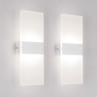 1 x RAW Customer Returns Klighten 2 pieces wall light LED indoor 12W wall lamp acrylic wall lighting modern for living room staircase bedroom hallway natural white 4000K - RRP €36.98