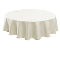 1 x RAW Customer Returns Hiasan Champagne Water-Repellent Tablecloth Made of Polyester, Round 120cm, Anti-Wrinkle Tablecloth, Suitable for Kitchen, Restaurant, Wedding - RRP €16.13