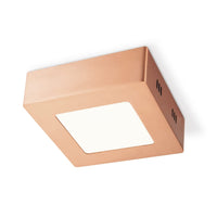 7 x Brand New Home Sweet Home Modern LED ceiling light Ska Square 17 17 3.6cm Copper Ceiling spotlight made of metal LED integrated 12W 1200lm 3000K warm white light - RRP €67.2