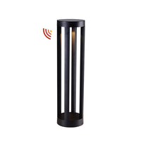 1 x RAW Customer Returns WRMING 15W LED outdoor pedestal light with motion detector, outdoor anthracite path lights, modern design bollard light, IP65 waterproof pedestal lamp, garden lamp, 3000K warm white, H60cm, 1200lm, 40cm - RRP €45.14