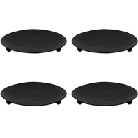 1 x Brand New 4 pieces candle holder pillar candles, metal decorative candlestick round, black candle holder plates, candle stand candle holder, for stick candles, LED wax candles, incense candles, spa, weddings - RRP €20.4