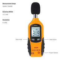 1 x RAW Customer Returns Cadrim Digital Sound Level Meter, Portable Sound Level Meter 30dB to 130dB Decibel Meter with LCD Display for Factories and Roads - RRP €24.19