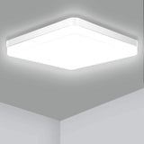 1 x RAW Customer Returns Ouyulong ceiling lamp Led 36W 6500K 4350LM ceiling light, living room, bedroom, kitchen, bathroom, balcony, dining room, cold white, square, 23cm  - RRP €23.28