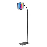 1 x RAW Customer Returns LanPavilion Tablet Floor Stand, 360 Degree Rotating Metal Tablet Holder with Flexible Gooseneck, Compatible with iPad, Samsung, Kindle and More, Ideal for Watching Movies - RRP €34.49