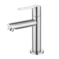 1 x RAW Customer Returns ONECE cold water tap, guest toilet tap, cold water pillar valve, cold water tap made of brass, small tap only cold water with connection hose, chrome - RRP €29.99