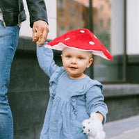 22 x Brand New Novelty Mushroom Hat Red Spotted Mushroom Plush Hat for Women Fairy Costume Cosplay Mushrooms Funny Hats for Kids Adults Party Photo Prop - RRP €340.34