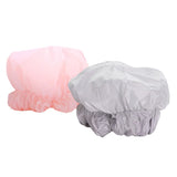 4 x Brand New Lurrose 2 Pieces Elastic Shower Caps Waterproof Shower Cap Double Layers Hair Pipe Women Bathing Cap for Shower Bathroom Kitchen - RRP €72.0