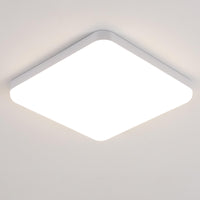 1 x RAW Customer Returns Toolight LED ceiling light 32W 3600LM, ceiling lamp square 4500K, IP54 modern bathroom lamp, ceiling lighting white for bathroom hallway kitchen bedroom balcony, ultra thin, 25 H3cm - RRP €20.15