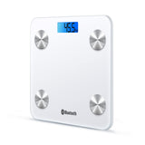 1 x RAW Customer Returns HOMEFASHION Smart Digital Scale with Bluetooth Compatible with iOS and Android, Weight Meter, BMI, Muscle Mass, Body Fat, Water, Bone Mass White  - RRP €18.2