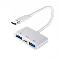 1 x RAW Customer Returns xiwai USB C Hub Type C to Dual Type-A USB 3.0 Female with PD Power Charge Adapter 3 in 1 USB Extender Compatible with Laptop Tablet Cell Phone - RRP €21.6