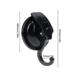 1 x RAW Customer Returns PLCatis suction cup with hook 2 pieces vacuum suction cup hook black wall hook without drilling suction cup hook extra strong vacuum waterproof hook for bathroom kitchen load capacity 5 kg - RRP €12.53