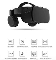 1 x RAW Customer Returns LONGLU VR Glasses for iPhone and Android Phones, 3D Virtual Reality Glasses with Wireless Headphones for Imax Movies and Games with a Remote Control Black  - RRP €129.99