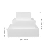 1 x RAW Customer Returns Kichvoe Wedding Decoration Foam Cake Dummy 3 Tier Square Foam Cake Dummy for Faux Fake Wedding Cakes Pack of 3 - Cake for decorating cakes for wedding decoration - RRP €20.16