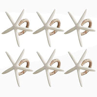 1 x RAW Customer Returns Nvanvmm Napkin Rings Set of 6, Sea Star Napkin Ring for Starfish Napkin for Tables, Wedding, Birthday, Banquet, Christmas - RRP €12.58