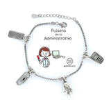 1 x RAW Customer Returns You are the most woman Bracelets Professions Silver Administrative  - RRP €47.56