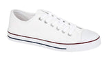 1 x RAW Customer Returns GladRags Women s Girls Low Top Canvas Sneakers Pumps Plimsolls White Size 3 UK 36 EU - RRP €60.0