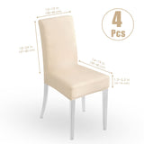 4 x Brand New SUPRROW Chair Covers Set of 4, Covers for Chairs Stretch Removable Washable Chair Cover Universal Chair Cover Stretch for Hotel, Dining Room, Banquet, Wedding Party, Ceremony, Beige - RRP €32.2