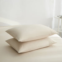 1 x RAW Customer Returns Lanqinglv bed linen 135x200cm 2-piece beige plain duvet cover 135x200cm with zipper and pillowcase 80x80cm made of renforce microfiber - RRP €27.6