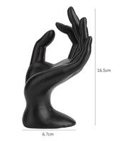 1 x Brand New KOMUNJ Jewelry Stand, Earrings Holder Stand Black Hand OK Gesture Rings Display Stand, Creative Black, for Jewelry Storage - RRP €13.61