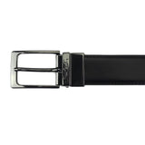 1 x RAW Customer Returns Pierre Cardin men s belt with classic buckle made of 100 natural leather Minimalist Elegant Stylish Color Double Black Size 135 - RRP €27.6