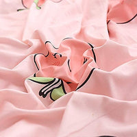 1 x Brand New Cartoon Duvet Cover Set L Pink Peach Bedding Set Kawaii Girl Bedding Set Lovely Peach Duvet Cover Cute Fruits Quilt Cover Soft Bedspread Cover - RRP €46.93