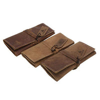 1 x RAW Customer Returns Leather pencil case brown leather pencil case bag pencil case stationery tool holder leather pencil case for writers artists and students - 22x11 cm - RRP €16.45