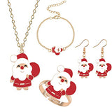 1 x RAW Customer Returns CO Orangext Santa Claus jewelry set Thanksgiving Christmas women s jewelry set Christmas earring earrings set - RRP €9.99