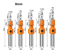 1 x Brand New Countersink Drill Bit Set 5Pcs HSS Woodworking Chamfering Bits Woodworking Taper Drill Bits for Woodworking Holes Plastic - RRP €25.2