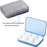 1 x RAW Customer Returns Travel Pill Container for Vitamins, Color 7 Piece Set Pill Organizer 6 Times a Day, Daily Travel Medicine Organizer Portable 7 Day Pill Box with 6 Compartments and Moisture Resistant Pill Case - RRP €28.89