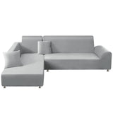 1 x RAW Customer Returns Mingfuxin Sofa Slipcovers, Elastic Stretch Sofa Covers Throws, Sectional Sofa Covers Corner Sofa Slipcover Furniture Protector with 2 Pieces Pillowcase for 3 Seater 3 Seater L-shaped Sofa - RRP €58.99