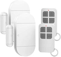 1 x RAW Customer Returns Shackcom 2pcs Window Alarm Door Alarm Self-Adhesive Alarm Window 130dB with Wireless Magnetic Sensor Siren 3 Alarm Tones with 2 Remote Controls for Home Security Burglar Protection Door Alarm Sensor with Batteries - RRP €26.21