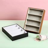 1 x RAW Customer Returns POOSR Sunglasses Display Glasses Cases 4 Grids Sunglasses Display Box Glasses Display Jewelry Organizer Tray - Black - RRP €15.14