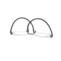 1 x RAW Customer Returns TR90 Ultra Light Frame Reading Glasses Half Frame Metal Reading Aid with Glasses Case for Men and Women Black, 1.25  - RRP €11.09