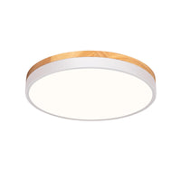 1 x RAW Customer Returns Qamra Modern LED Ceiling Light, 24W Round Wooden Ceiling Light 4000K Ceiling Light Lamps Ceiling Lamps 30 cm, White - RRP €20.16