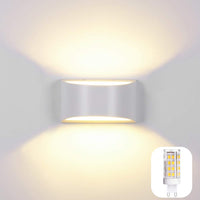 1 x RAW Customer Returns Audor Wall Light Indoor 7W LED Wall Lamp Indoor With A Replaceable G9 LED Bulb, Modern Up Down Interior Light Aluminum Wall Lighting for Living Room Bedroom Hallway Stairs Warm White - RRP €27.22